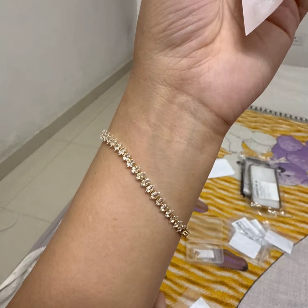 Tennis Luxury Zirconia Gold Bracelet - Picture 14 of 14